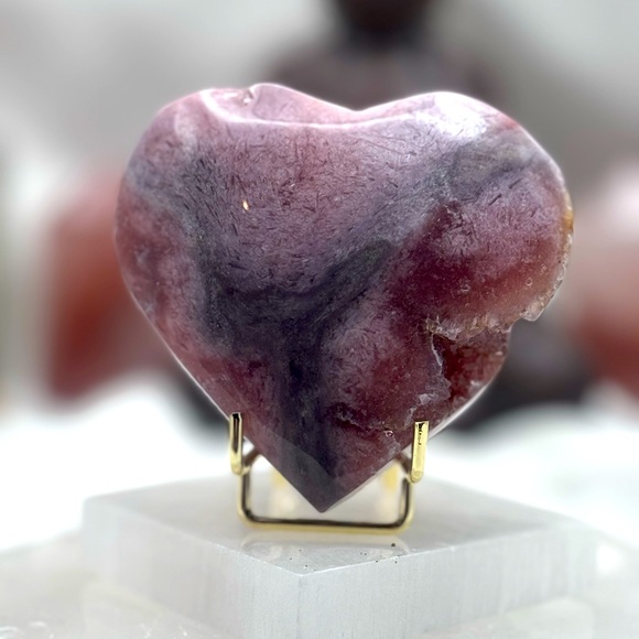 Accessories - Pink Amethyst Druzy Heart